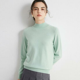 セーター レディース 100%カシミヤ ニット プルオーバー 秋冬 ハイネック 長袖 無地 上品 通勤 保温性 しわになりにくい インナー M L XL XXLサイズ ベーシックカラー