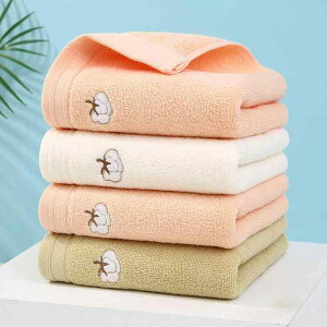 フェイスタオル 毛羽落ちしない 純綿 コットン 家庭用 業務用 ギフト 贈答品 企業用 会社用 厚手 吸水速乾 上質 33×74cm カラータオル 無地(x2)