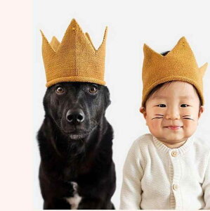 ニット帽 新生児 ベビー 子供 キッズ 赤ちゃん 王冠 クラウン 帽子 ヘアバンド ヘッドバンド サイズ調整可能 毛糸 100日祝い 百日記念 お食い初め 誕生日 バースデーフォト 記念撮影 スタジオ