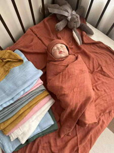 ベビーブランケット おくるみ 男の子 女の子 兼用 新生児 赤ちゃん 竹繊維 コットン ダブルガーゼ 接触冷感 吸汗速乾 柔らかな肌触り 春夏 抱っこ布団 スワドルケット