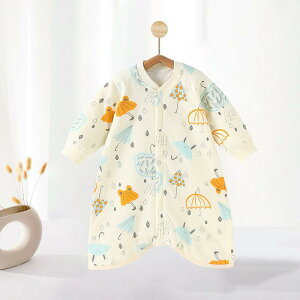 スリーパー ベビー 赤ちゃん 幼児 春秋冬用 厚手 中綿入り キルティング あったか 防寒 寝冷え対策 腹巻き付き 長袖 ロンパース カバーオール 前開き スナップボタン キャラクター柄 コット