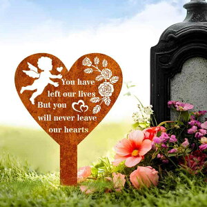 ガーデンピック アイアン アンティーク調 錆び加工 ペット メモリアル 墓標 庭 芝生 花壇 装飾 地中挿し ガーデンオーナメント アメリカンスタイル 金属製 工芸品 植木鉢 プランター オブジ