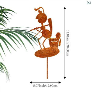 ガーデンオーナメント アイアンアート 小さなアリモチーフ 地中挿し ガーデンピック 庭 芝生 植木鉢 メタル製 アメリカンスタイル オブジェ デコレーション