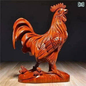 置物 花梨 無垢材 根彫り 雄鶏 十二支 干支 木彫り 工芸品 インテリア オブジェ 和モダン 開運 縁起物 風水 リビング 玄関 装飾品 ギフト プレゼント