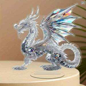 置物 ボヘミアン スタイル クリスタル ドラゴン 透明 2D アクリル 印刷 おしゃれ オフィス デスク リビング 玄関 インテリア 装飾 雑貨