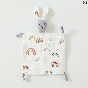 ぬいぐるみ ベビー 口に入れても安全 歯固め コットン 安眠 寝かしつけ 抱き人形 手人形 赤ちゃん 0歳 1歳 2歳 3歳 乳幼児向け うさぎ くま パンダ 綿ガーゼ