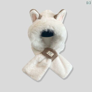 帽子 レディース 狐耳 ふわふわ モコモコ マフラー ネックウォーマー一体型 防寒 耳当て 防風 かわいい 秋冬 おしゃれ アウトドア