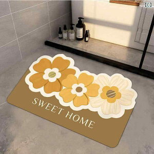 バスマット 珪藻土 吸水 速乾 滑り止め 高級感 立体花柄 バタフライ バスルーム 玄関 フロアマット 防汚 耐摩耗性 モダン シンプル