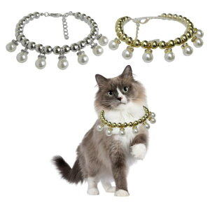 ペット用首輪 ラインストーン ビーズ ジルコニア CCB 輝くハート柄 おしゃれ かわいい 快適 猫用 小型犬 中型犬用 シルバー ゴールド お散歩 普段使い アクセサリー(x2)