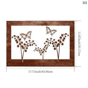 壁飾り アイアン製 アンティーク風 錆び加工 ウォールデコレーション 壁掛け アートパネル モダン シンプル おしゃれ リビング 寝室 玄関 ダイニング 店舗用 ブラック(x2)