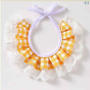 よだれかけ 犬 猫 小型犬 中型犬 伸縮性 チェック柄 プリント レース バンダナ スカーフ ビブ スタイ オールシーズン ポリエステル製 かわいい おしゃれ 汚れ防止 多色展開