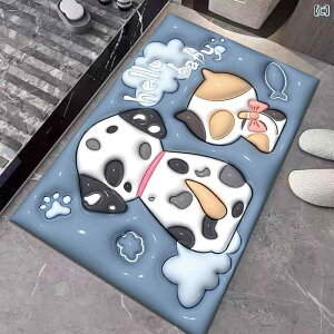 マット 速乾 吸水 防汚 ソフト珪藻土 バスマット トイレマット 玄関マット キャラクター アニマル かわいい 花柄 プリント リビング 浴室 洗面所 キッチン おしゃれ 人気 インフルエンサー