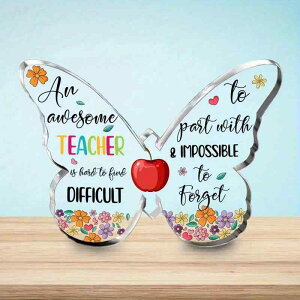 置物 アクリル オブジェ 透明 蝶型 モダン シンプル インテリア デコレーション クリスマス 感謝祭 教師用 オフィス用 家庭用 日常使い プレゼント ギフト(x2)