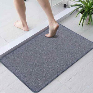 玄関マット 吸水 滑り止め 洗える 麻 リネン 長方形 無地 家庭用 室内 リビング 寝室 浴室 キッチン ラグ 和風 おしゃれ グレー ベージュ