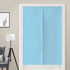 のれん 突っ張り棒式 穴開け不要 間仕切り 目隠し 無地 シンプル 布製 ドア用 寝室 リビング キッチン トイレ 脱衣所 玄関 パーテーション ショート丈(x2)