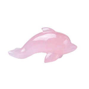 置物 天然 ローズクォーツ イルカ 原石 彫刻 握り石 パワーストーン 癒し インテリア リビング オフィス 卓上 デスク モダン シンプル ギフト プレゼント