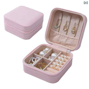 アクセサリー収納ケース 携帯用 ジュエリーボックス レザー調 大容量 トラベル 小物入れ シンプル コンパクト ピアス イヤリング ネックレス ブレスレット 指輪 持ち運び 白 黒 赤 青 ピンク