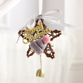 クリスマス飾り ミニリース ガーランド 手作りキット 藤蔓 ドア掛け 壁掛け 木製オーナメント 玄関 室内 ホリデー デコレーション 小物