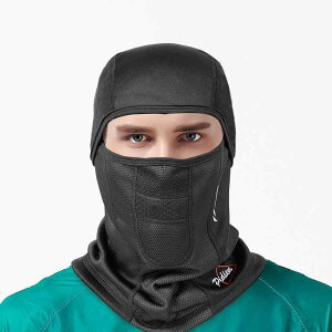 バラクラバ 男女兼用 保温 防寒 暖かい あったか スキー アウトドア サイクリング バイク 釣り 全顔 首元保護 フェイスマスク ポリエステル ブラック フリーサイズ 秋冬