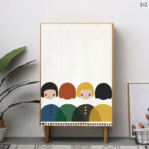 のれん 穴あけ不要 貼るだけ マジックテープ 面ファスナー 目隠し 防塵 カフェカーテン ショートカーテン キッチン 玄関 クローゼット 本棚 間仕切り 布製 日韓風 おしゃれ(x2)