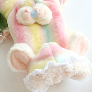 ペット服 犬 小型犬 フランネル 厚手 あったか 秋冬 綿入り服 四脚 つなぎ プリンセスデザイン トイプードル 男女兼用 ピンク イエロー XS S M L XLサイズ