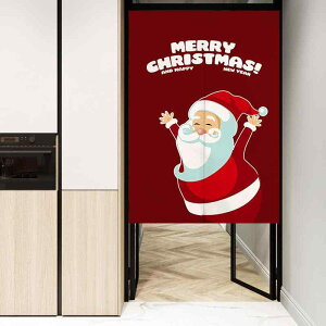 のれん 突っ張り棒式 穴あけ不要 間仕切り パーテーション リビング 寝室 クリスマス 飾り 布製 ポリエステル 綿混 半間 家庭用 風水 目隠し おしゃれ(x2)