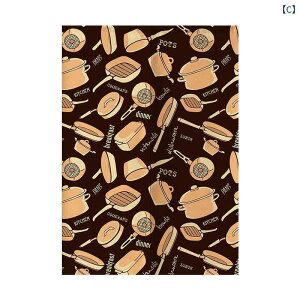 のれん つっぱり式 油煙対策 キッチン 間仕切り 目隠し ハーフ丈 ファブリック おしゃれ カフェ風 ポリエステル コットン 分割タイプ(x2)