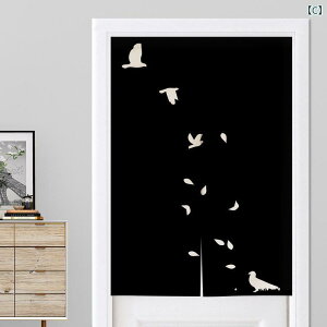 のれん 間仕切り 目隠し 北欧風 おしゃれ 白黒 モノトーン シンプルモダン 布製 ポリエステル 寝室 トイレ キッチン リビング ドアカーテン 風水(x2)