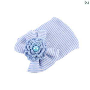 帽子 ベビー 新生児用 夏用 接触冷感 テンセル素材 花柄デザイン サイズ調整可能 かわいい 赤ちゃん ニット帽 出産祝い