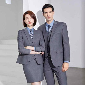スーツ メンズ レディース ウォッシャブル 形態安定 ビジネス オフィス 通勤 フォーマル 制服 ユニフォーム ジャケット ベスト セットアップ ポリエステル素材 スリムフィット 秋冬