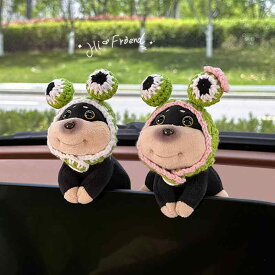 車内装飾 ミツバチ犬 かわいい 人気 ぬいぐるみ マスコット センターコンソール 置物 ドール フィギュア 車載 インテリア