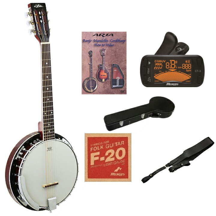 楽天市場 嬉しい６点セット Aria アリア Sb 10g ハードケース付 ギターバンジョー ブルーグラスやカントリーミュージックに Rcp N Aegis楽天市場店