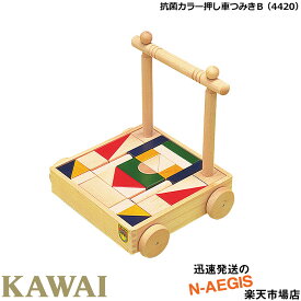 【無料ラッピング対応♪】KAWAI/カワイ 抗菌カラー押し車つみきB 4420 プレゼントに最適！ 河合楽器製作所【楽ギフ_包装選択】【楽ギフ_のし宛書】【P2】