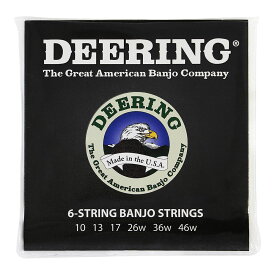 【3個まとめ買いで送料無料！】ギターバンジョー弦　DEERING　ST-6 ギターバンジョー用弦 ディーリング 6-STRING BANJO STRINGS Made in U.S.A.