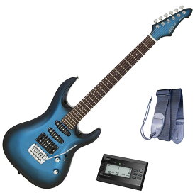 セイコーチューナーセット！アリア エレキギター AriaProII MAC-STD MBS＋SAT10B＋ギターストラップ