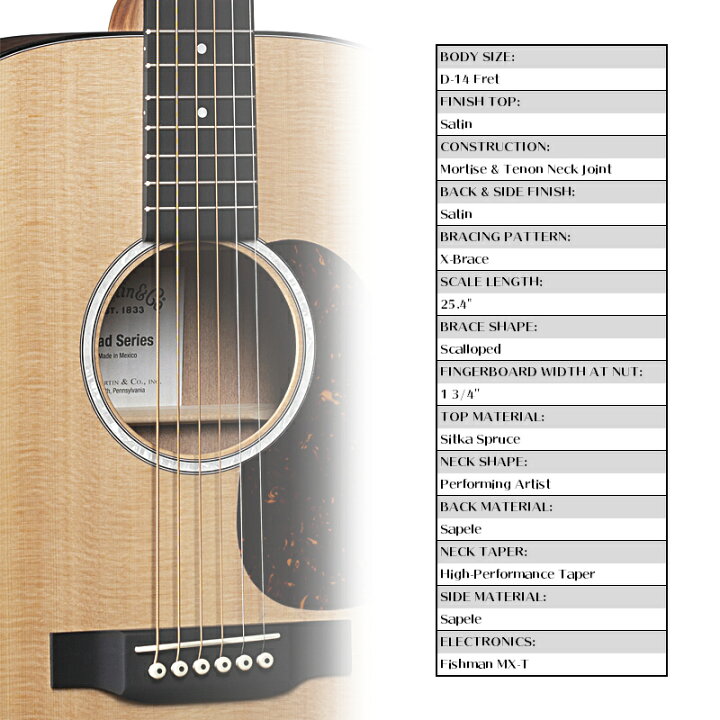 楽天市場】【安心の正規輸入品】MARTIN D-10E-02 Fishman ピックアップ 