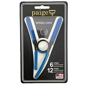 paige ペイジ カポ 6弦-12弦 アコースティックギター・エレクトリックギター用 スプリング カポタスト P.CAPO PSC-BLU 6&12ST GUITAR