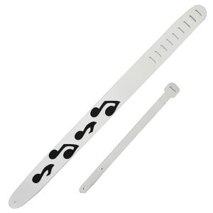 �M�^�[�X�g���b�v �M�^�[�p�X�g���b�v ������ ��Perris P25MN-1253 2.5inch LEATHER STRAP WHT BLK/NOTES/�y���[�Y 2.5�C���` ���U�[�X�g���b�v �z���C�g �u���b�N �m�[�c 202512ss