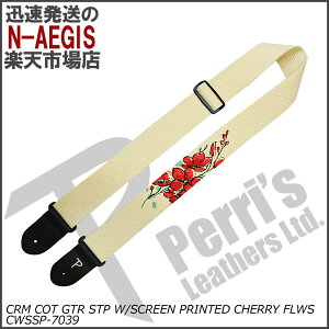 Perri's/y[Y CWSSP-7039  uE RbgM^[Xgbv CRM COT GTR STP W/SCREEN PRINTED CHERRY FLWSyP2z