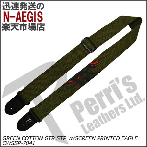 Perri's/�y���[�Y CWSSP-7041 �C�[�O�� �O���[�� �R�b�g���M�^�[�X�g���b�v GRN COTTON GTR STP W/SCREEN PRINTED EAGLE�yP2�z 202512ss