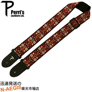 Perri's/y[Y M^[Xgbv TWS-7007 WK[hD 2" CLASSIC X'S & O'S JACQUARD GUITAR STRAPyP2z