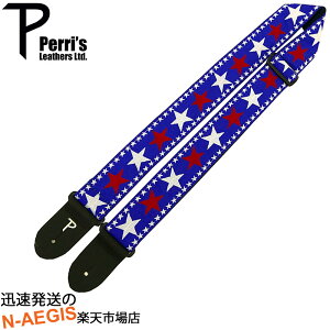 Perri's/y[Y M^[Xgbv TWS-7068 WK[hD 2" RED, WHITE & BLUE JACQUARD GUITAR STRAPyP2z