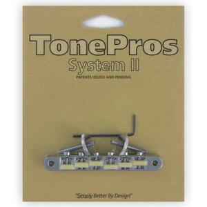 トーンプロズ エレキギター用ブリッジ ナイロン66タイプ クローム TonePros Replacement ABR-1 Tuneomatic with G Formula saddles AVR2G-C