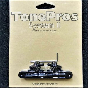 トーンプロズ エレキギター用ブリッジ ブラック TonePros AVR2 with Standard Nashville Post Tuneomatic NVR2-B