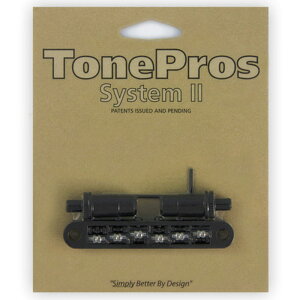 トーンプロズ エレキギター用ブリッジ ブラック TonePros Metric Tuneomatic large posts, Roller saddles TPFR-B