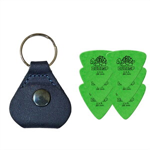 【ピックケース+ピック6枚セット】Perri's ピックケース BLUE PICKKEY-6672 + Jim Dunlop Tortex 431B 0.88mm 6枚
