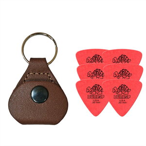 �y�s�b�N�P�[�X�{�s�b�N6���Z�b�g�zPerri's �s�b�N�P�[�X TAN PICKKEY-6675 + Jim Dunlop Tortex 431B 0.5mm 6��