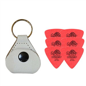 �y�s�b�N�P�[�X�{�s�b�N6���Z�b�g�zPerri's �s�b�N�P�[�X WHITE PICKKEY-6676 + Jim Dunlop Tortex 431B 0.5mm 6��