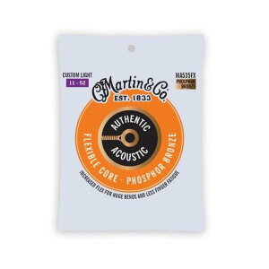 Martin }[` AR[XeBbNM^[ Martin Authentic Acoustic Flexible Core Guitar Strings Phosphor Bronze
