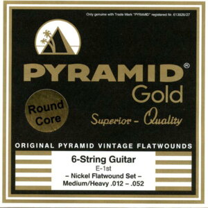 s~bhEXgOXiPyramid StringsjM^[ EG-Gold .012-.052 chrome-nickel flatwounds on round core 2443